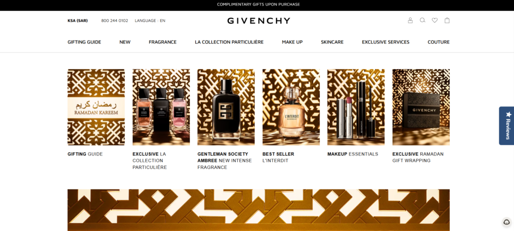 Givenchy Beauty Shopify Store preview