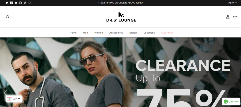 DR.S' Lounge Shopify Store Preview