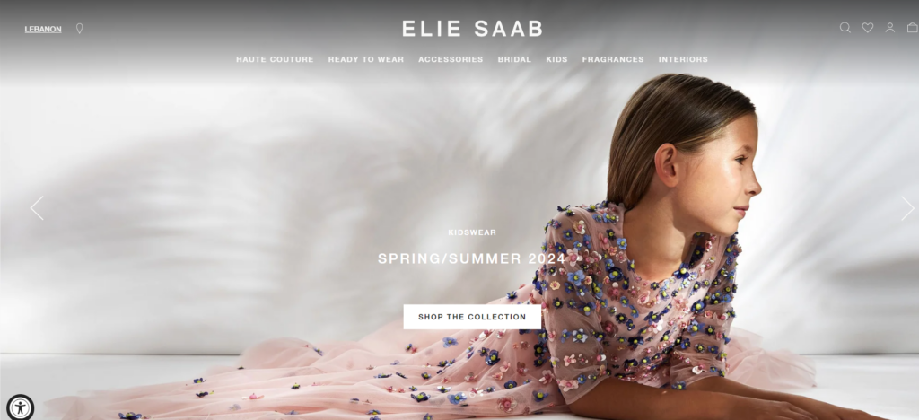 Elie Saab Shopify Store Preview