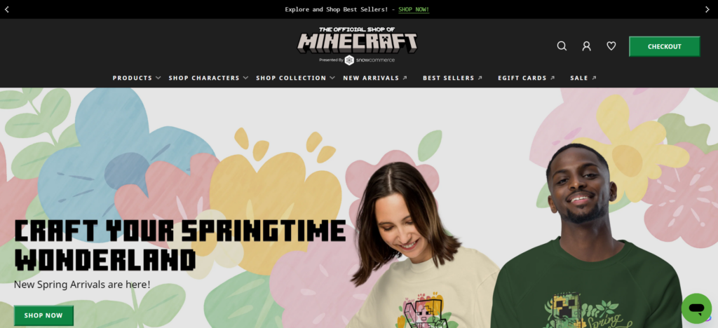 Minecraft Shopify Store Preview