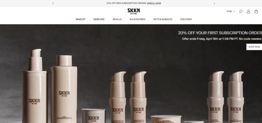 SKKN BY KIM Shopify Store Preview