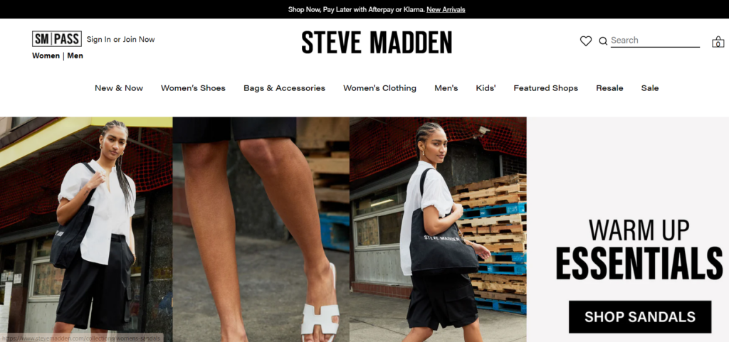 Steve Madden Shopify Store Preview