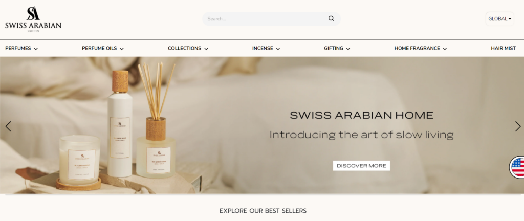 Swiss Arabian Shopify Store Preview