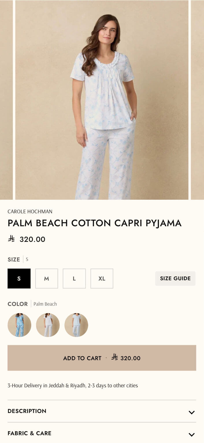 Lingerie Perdu Shopify store — product page preview on mobile